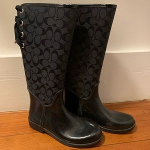 Coach rain boots size 7.5